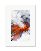 At 1000 Degrees - watercolour semi-abstract landscape by Haidi Hildemore. A2 limited edition print on Hahnemühle German Etching, unframed with a white border.