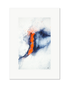 Red Zone - watercolour semi-abstract landscape by Haidi Hildemore. A2 limited edition print on Hahnemühle German Etching, unframed with a white border.