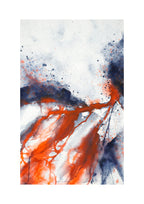 River of Death - watercolour semi-abstract landscape by Haidi Hildemore. Digital preview of the limited edition print.